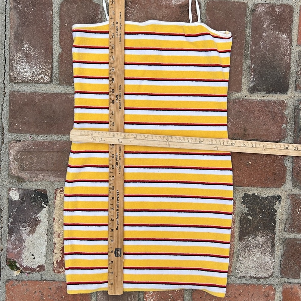 Solid & Striped Tweety Terry Shift Mini Dress Yel… - image 8
